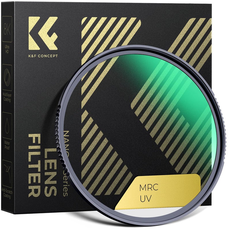 K&F Concept فلتر حماية UV بقطر 46 مم من K&F CONCEPT مع 28 طبقة متعددة HD/مقاوم للماء/مقاوم للخدش فلتر UV فائق النحافة لعدسة كاميرا بقطر 46 مم (سلسلة Nano-X) - Image 1